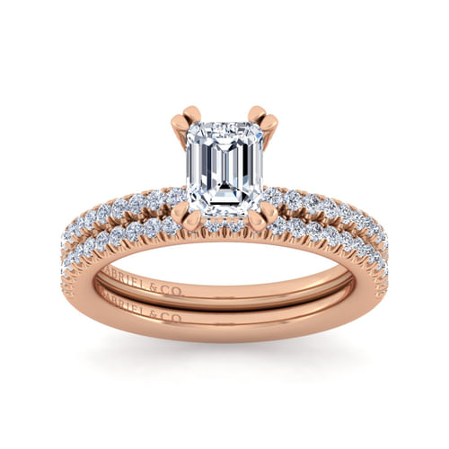14K Rose Gold Matching Diamond Wedding Band