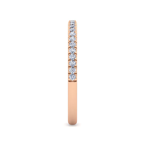 14K Rose Gold Matching Diamond Wedding Band