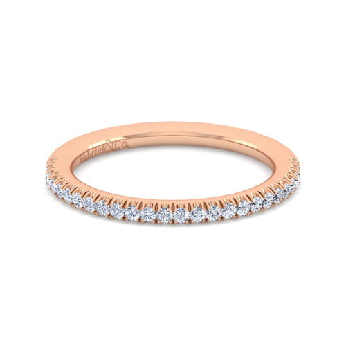 14K Rose Gold Matching Diamond Wedding Band