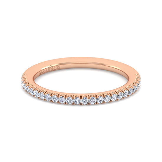 Gabriel - 14K Rose Gold Matching Diamond Wedding Band