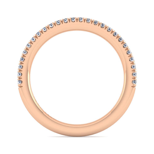 14K Rose Gold Matching Diamond Wedding Band