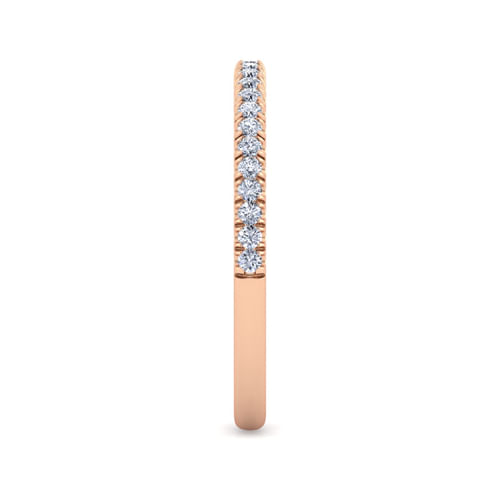 14K Rose Gold Matching Diamond Wedding Band
