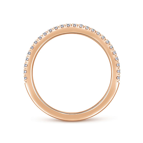 14K Rose Gold Matching Diamond Wedding Band