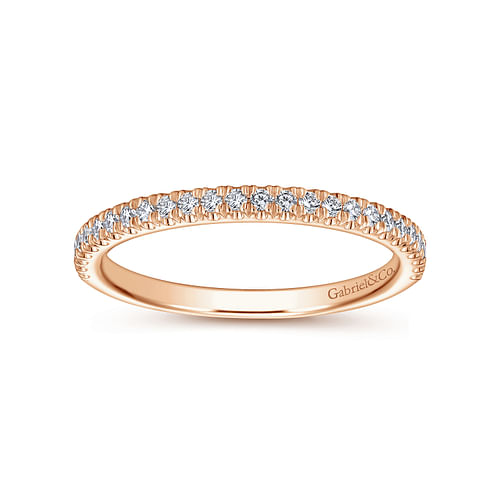 14K Rose Gold Matching Diamond Wedding Band