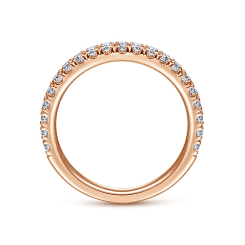 14K Rose Gold Matching Diamond Wedding Band