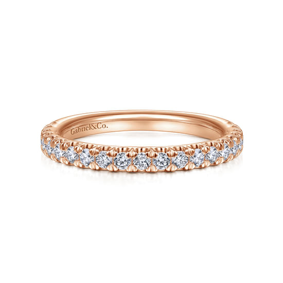 Gabriel - 14K Rose Gold Matching Diamond Wedding Band