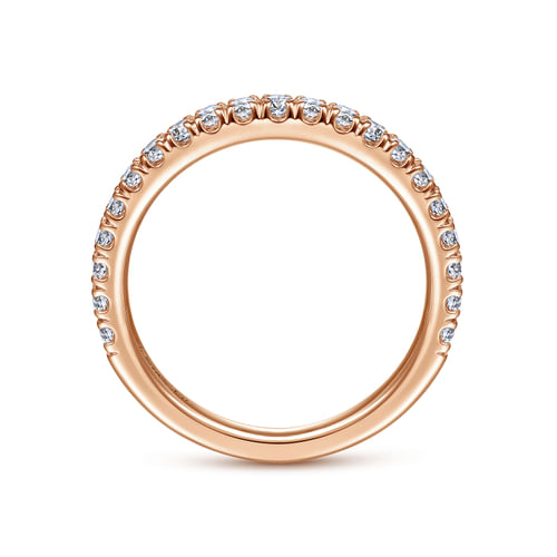 14K Rose Gold Matching Diamond Wedding Band