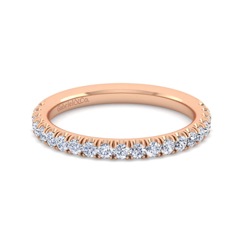 14K Rose Gold Matching Diamond Wedding Band