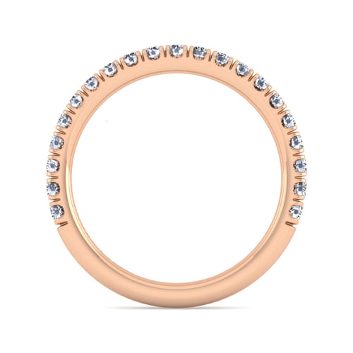 14K Rose Gold Matching Diamond Wedding Band