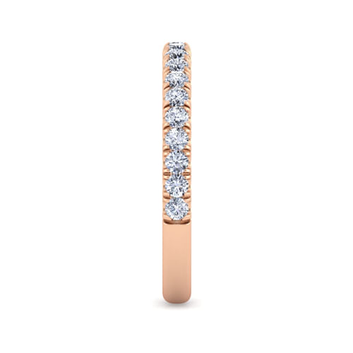 14K Rose Gold Matching Diamond Wedding Band