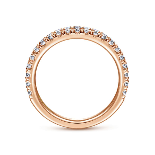 14K Rose Gold Matching Diamond Wedding Band