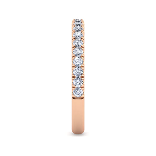 14K Rose Gold Matching Diamond Wedding Band