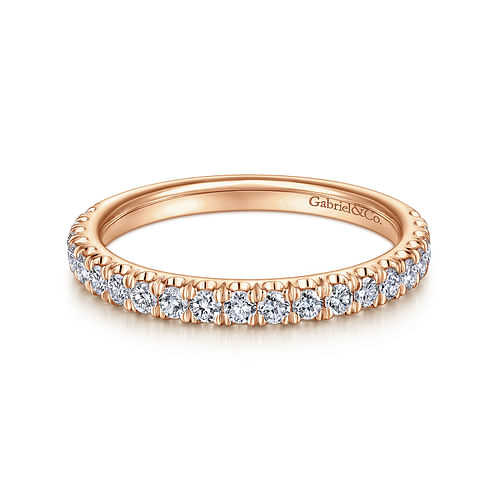 14K Rose Gold Matching Diamond Wedding Band