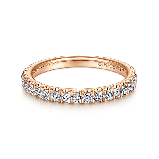 Gabriel - 14K Rose Gold Matching Diamond Wedding Band