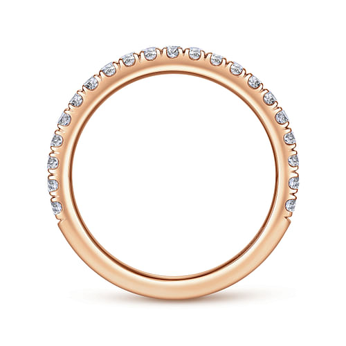 14K Rose Gold Matching Diamond Wedding Band