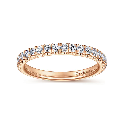 14K Rose Gold Matching Diamond Wedding Band