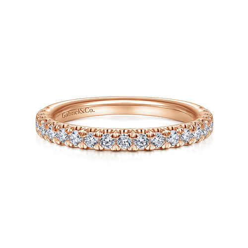 14K Rose Gold Matching Diamond Wedding Band