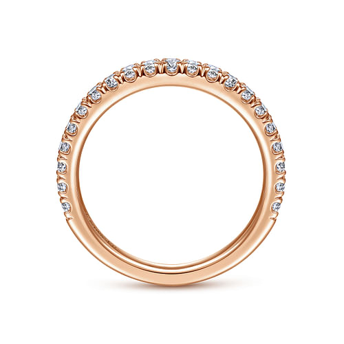 14K Rose Gold Matching Diamond Wedding Band