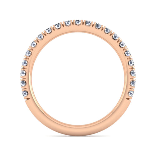 14K Rose Gold Matching Diamond Wedding Band