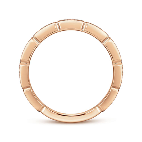 14K Rose Gold Matching Diamond Wedding Band