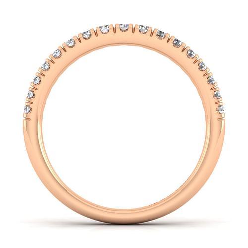 14K Rose Gold Matching Diamond Wedding Band