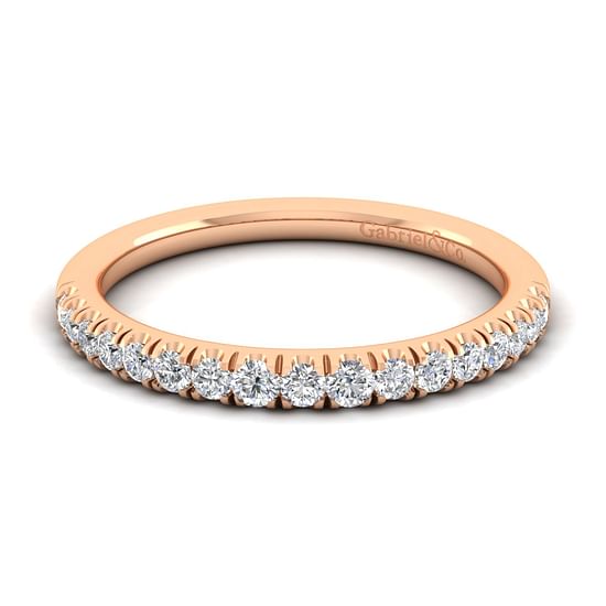 Gabriel - 14K Rose Gold Matching Diamond Wedding Band