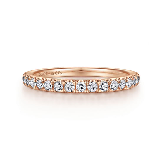 Gabriel - 14K Rose Gold Matching Diamond Wedding Band