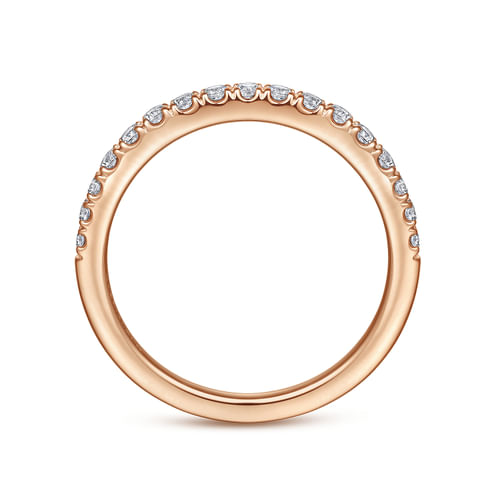 14K Rose Gold Matching Diamond Wedding Band