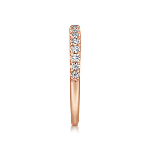 14K Rose Gold Matching Diamond Wedding Band