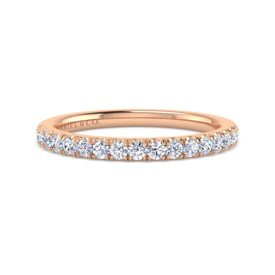 Gabriel - 14K Rose Gold Matching Diamond Wedding Band