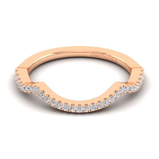 Gabriel - 14K Rose Gold Matching Diamond Wedding Band