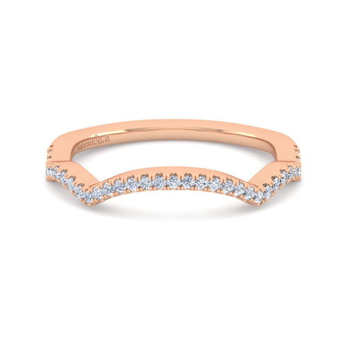 14K Rose Gold Matching Diamond Wedding Band