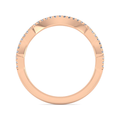 14K Rose Gold Matching Diamond Wedding Band