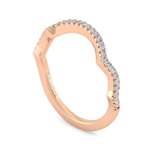14K Rose Gold Matching Diamond Wedding Band