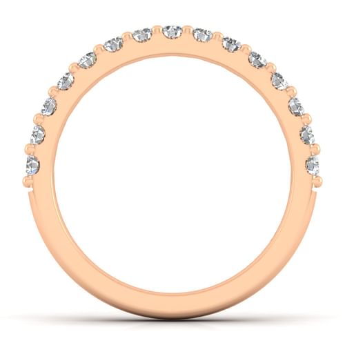 14K Rose Gold Matching Diamond Wedding Band