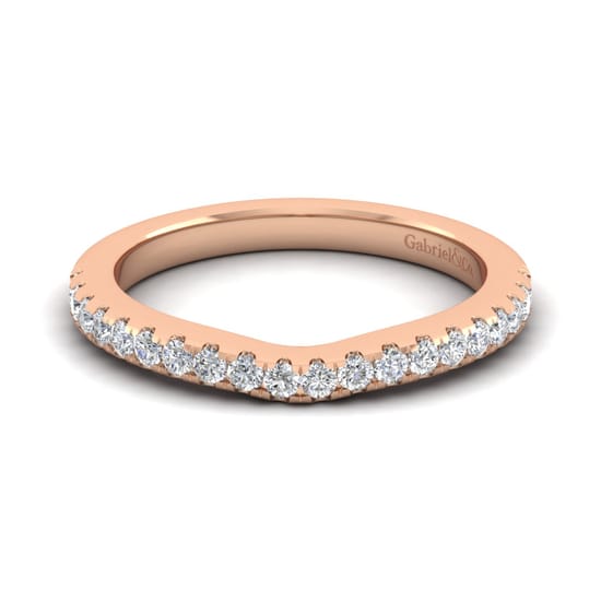 Gabriel - 14K Rose Gold Matching Diamond Wedding Band
