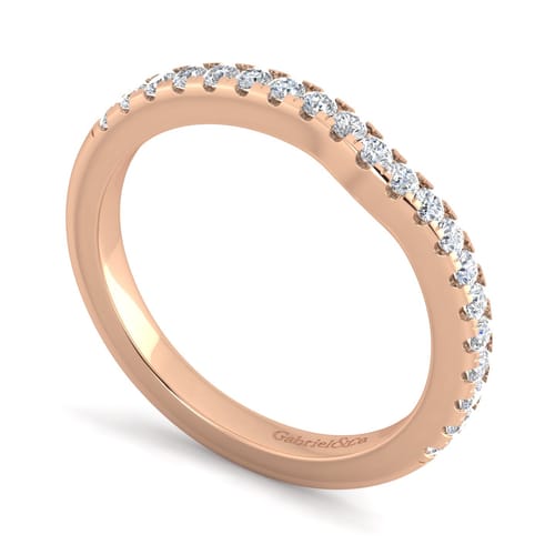 14K Rose Gold Matching Diamond Wedding Band