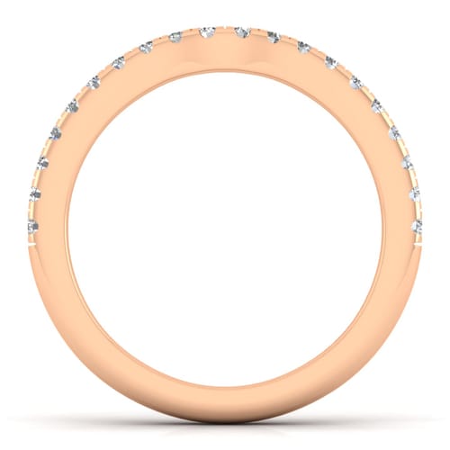 14K Rose Gold Matching Diamond Wedding Band