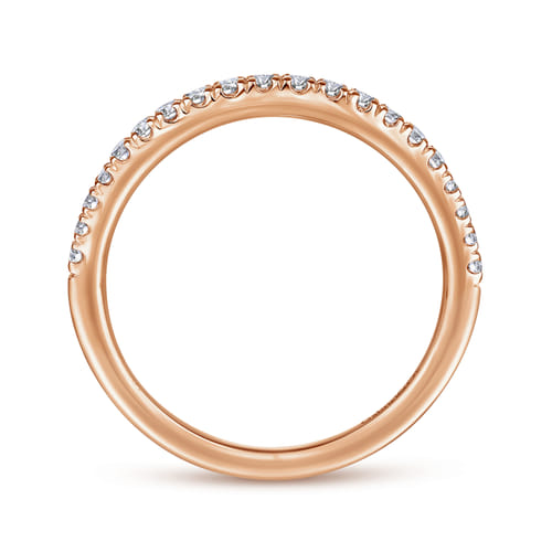 14K Rose Gold Matching Diamond Wedding Band