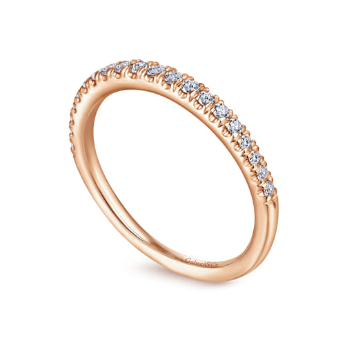 14K Rose Gold Matching Diamond Wedding Band