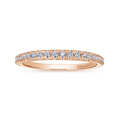 14K Rose Gold Matching Diamond Wedding Band