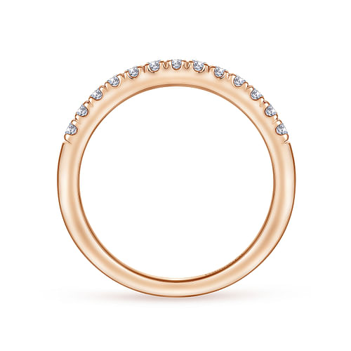 14K Rose Gold Matching Diamond Wedding Band