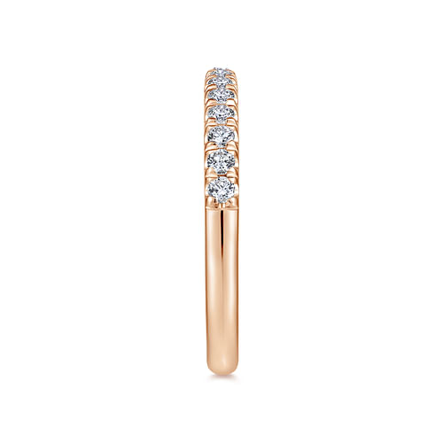 14K Rose Gold Matching Diamond Wedding Band