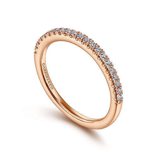 14K Rose Gold Matching Diamond Wedding Band