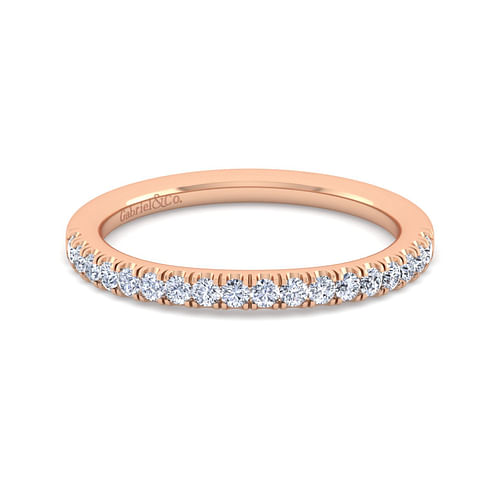 14K Rose Gold Matching Diamond Wedding Band