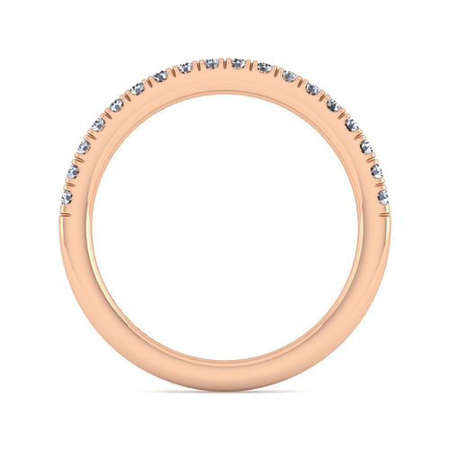 14K Rose Gold Matching Diamond Wedding Band