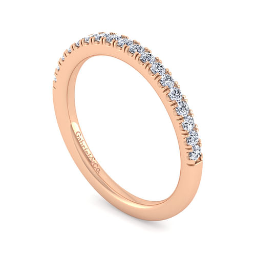 14K Rose Gold Matching Diamond Wedding Band