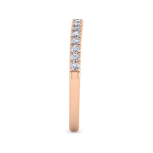 14K Rose Gold Matching Diamond Wedding Band