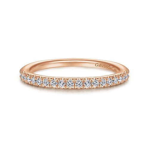 14K Rose Gold Matching Diamond Wedding Band