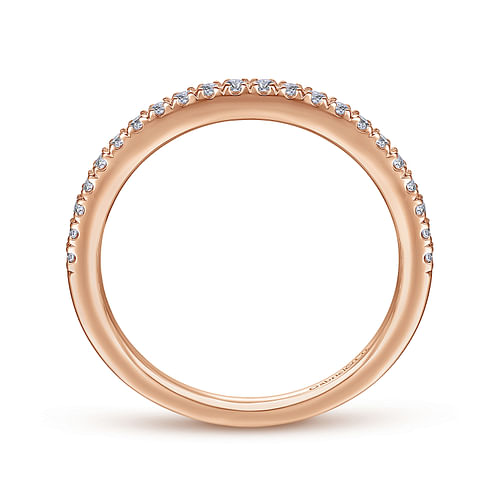 14K Rose Gold Matching Diamond Wedding Band